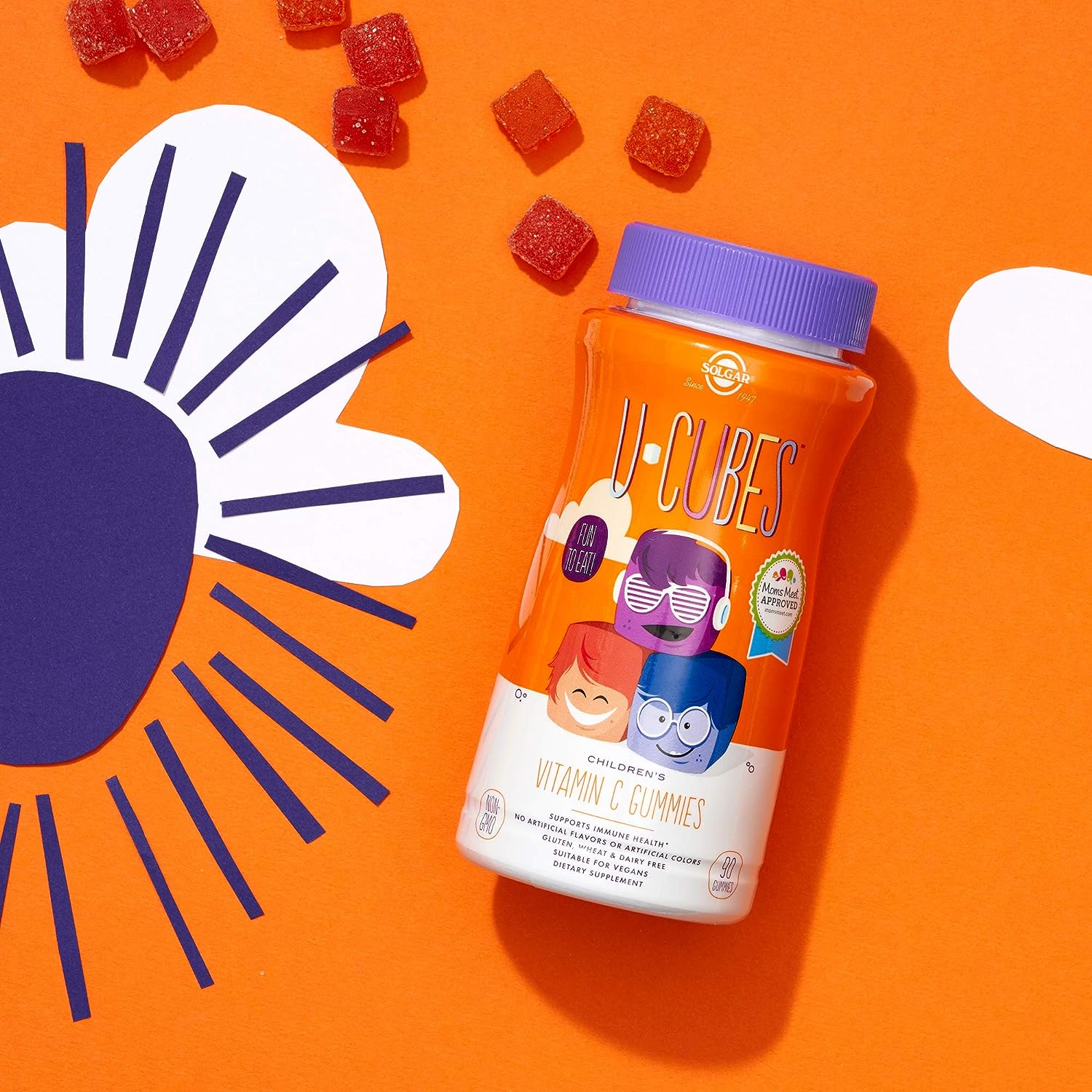 Solgar U-Cubes, Vitamin C pro děti, 90 gumíků